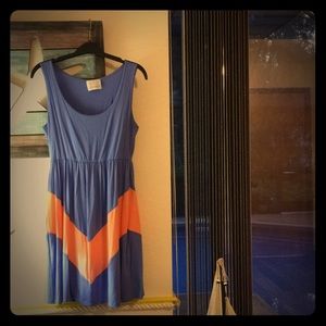 Orange and Blue Sun Dress